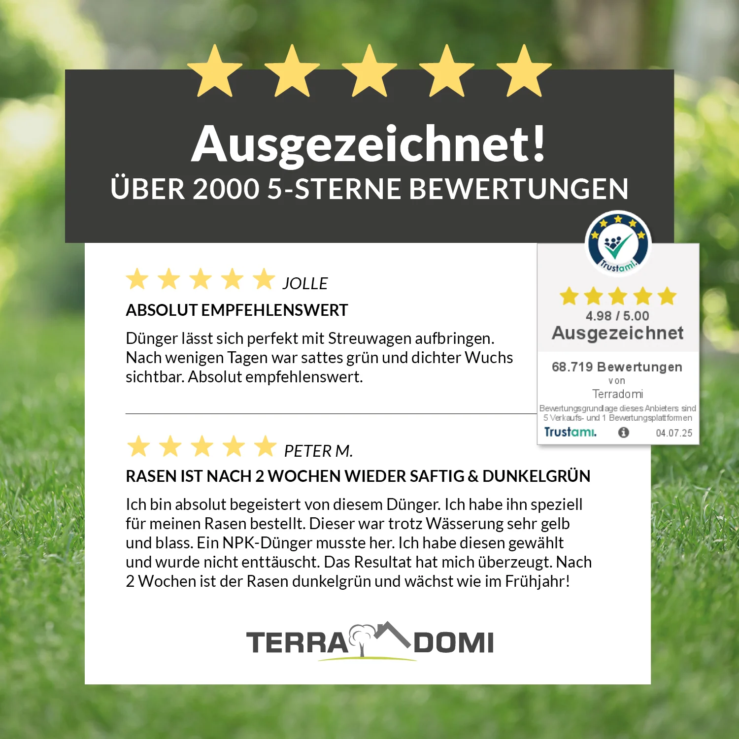 TerraDomi Eisendünger granuliert | abgestimmt auf vermooste Rasenflächen - Image 7