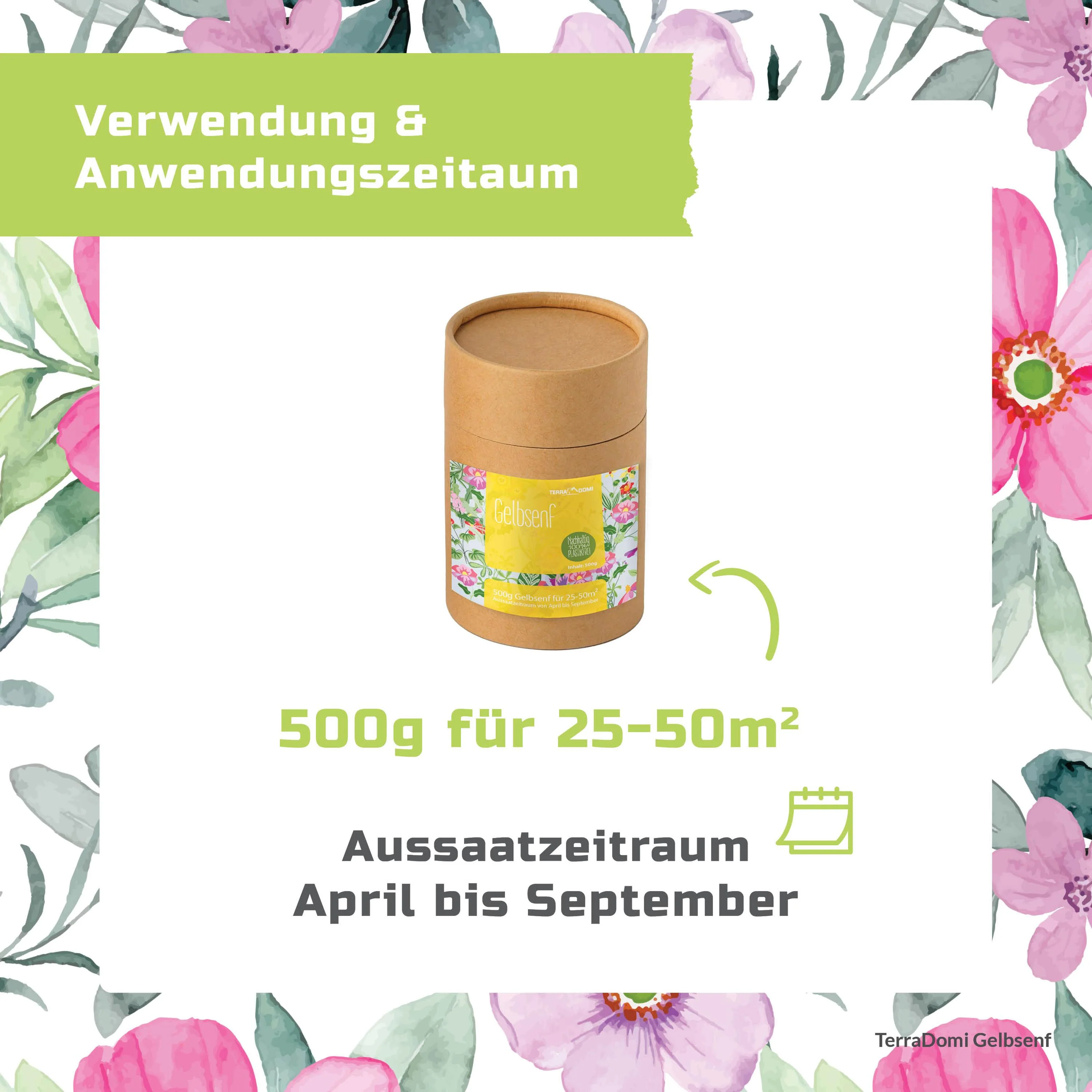 TerraDomi 500g Gelbsenf I Kreuzblütler - Image 3