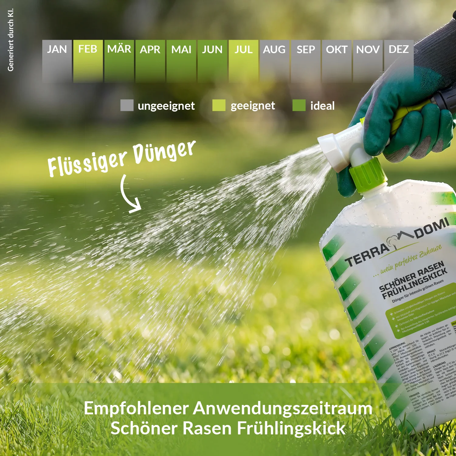 TerraDomi Frühlingskick Rasendünger Flüssig 1 L für 250-300m² - Image 4