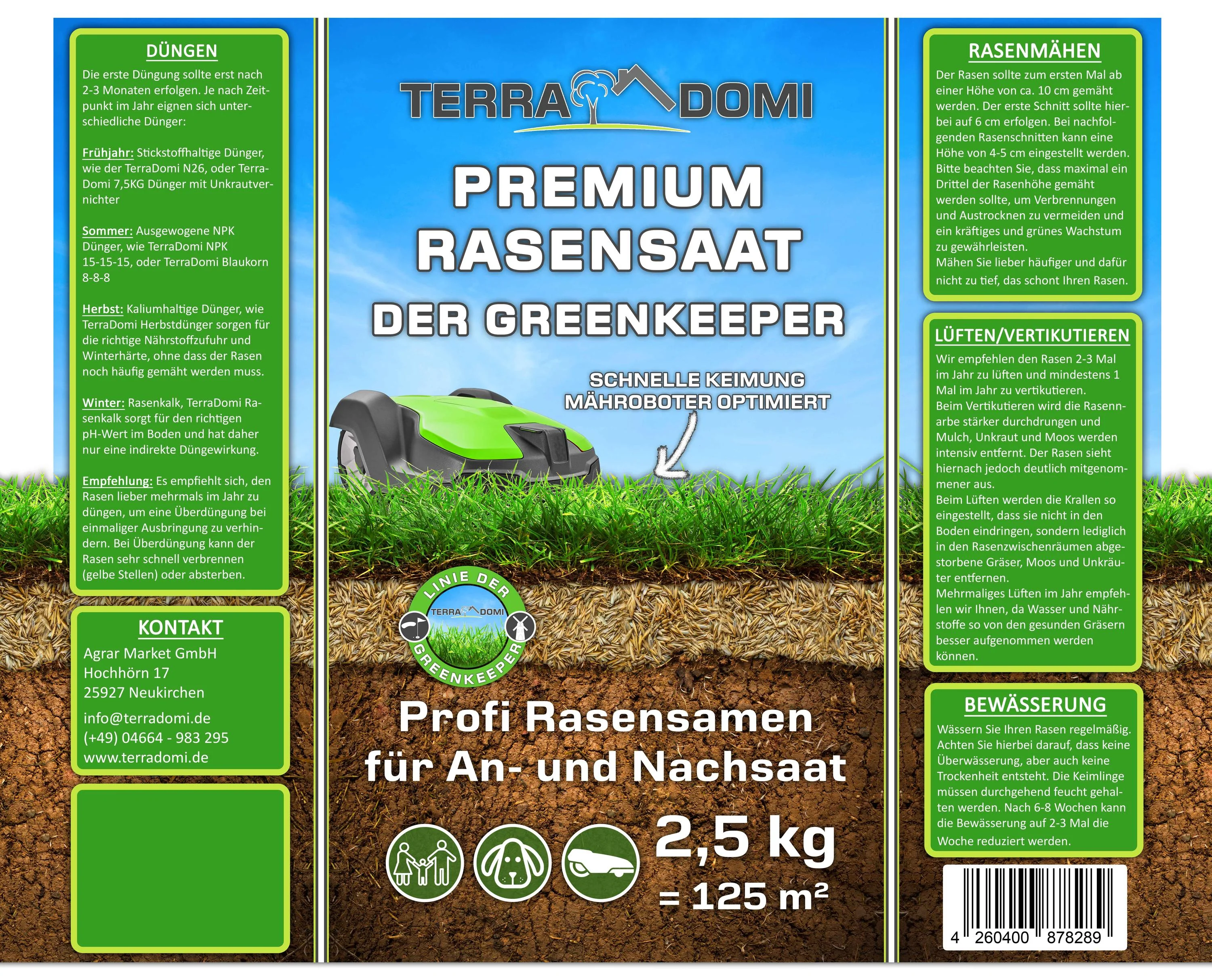 Premium Rasensamen für An- & Nachsaat I strapazierfähige und robuste Rasensaat der Greenkeeper - Image 5